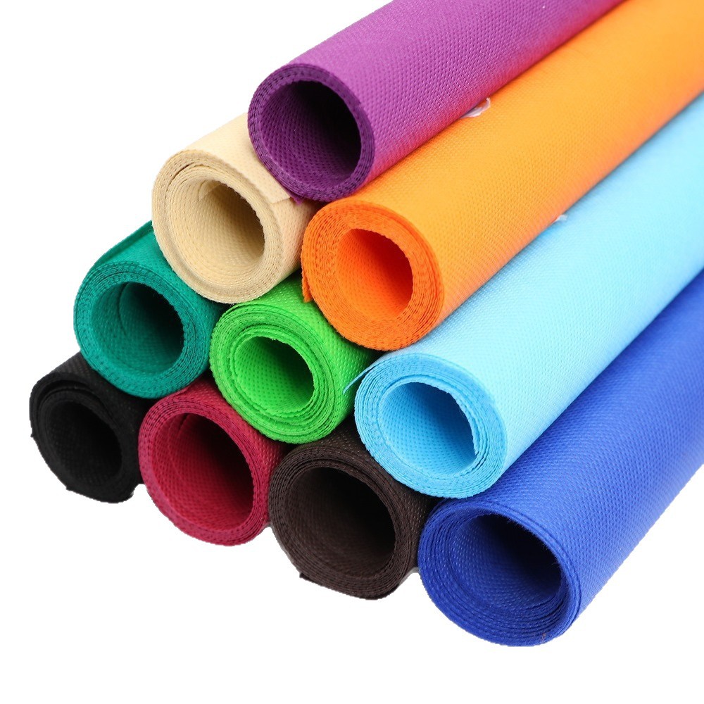 Pp Polypropylene Spunbond Non-Woven Fabric Wholesale Spot 70g Colorful Non-Woven Fabric Roll Material Cross-Border Household Free Sample