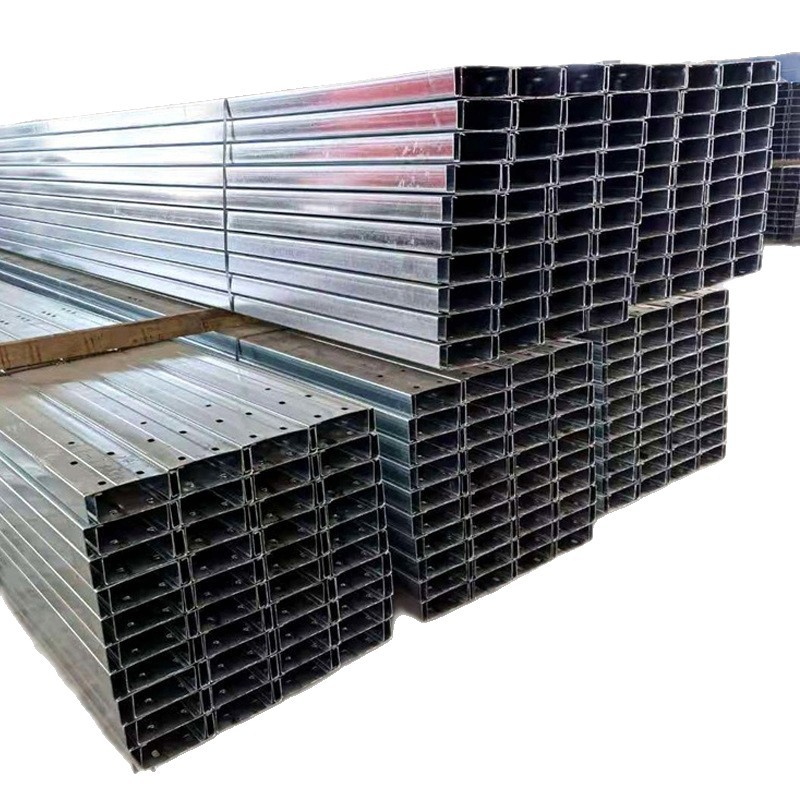 Hunan Manufacturer Directly Supplies C-Shaped Steel Fireproof and Earthquake-Resistant Cable Photovoltaic Bracket Base Cold-Bent Steel Punching Steel Structure