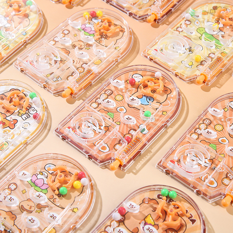 Creative Kidsren's Pinball Game Pinball Game Cartoon Handheld Game Console Toy Ejection Scoring Machine Leisure Gift