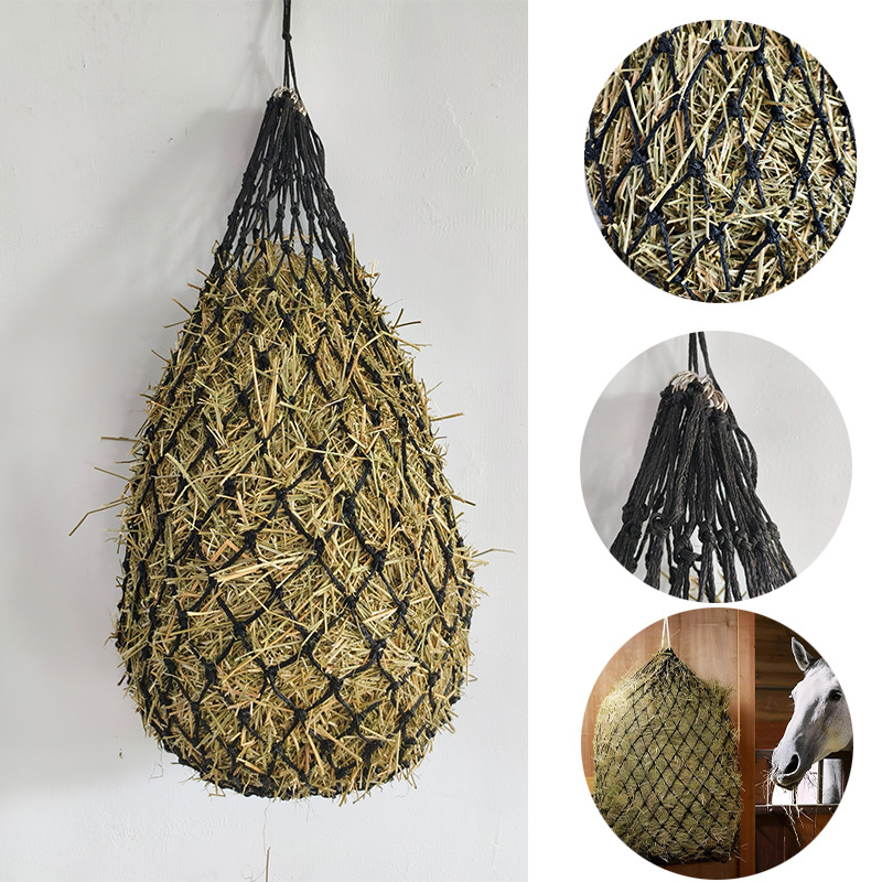 Hay bag horse grass bag small aperture hay net equestrian supplies slow feeding bag hay net bag horse grass net