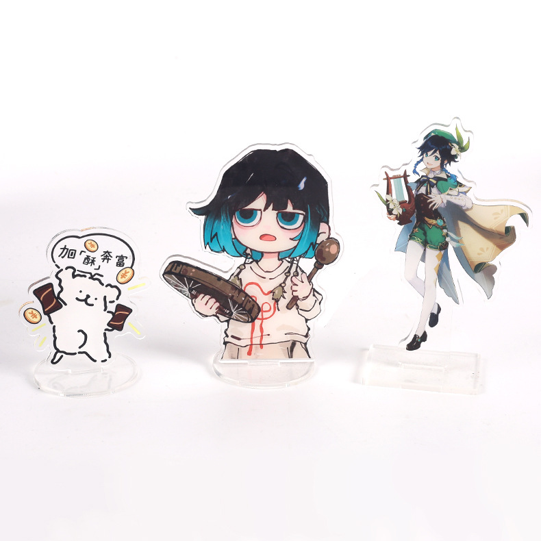 Cute Cartoon Keychain Pendant Wholesale Creative Anime Star Peripheral Acrylic Stand Ornaments DIY Customization