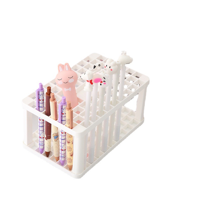 Creative Square pen holder makeup storage rack beauty rack pen holder multi-hole convenient storage makeup brush small rack