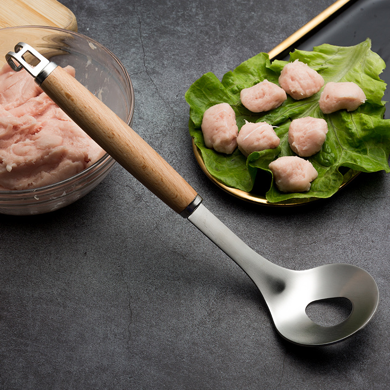 Stainless Steel 304 Meatball Press Spoon Tool for Home Use, Meat and Fish Ball Maker, Fried Dumpling Mold Scoop