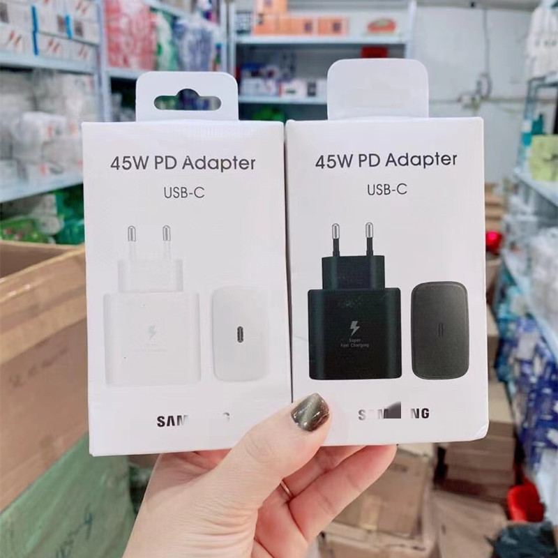 Cross-Border Direct Supply 45W Charging Head Set Suitable for Samsung Note20 Mobile Phone Super Fast Charging Charger Typec