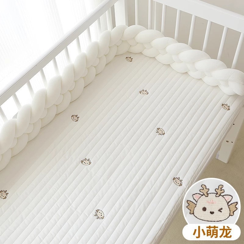 Thickened Baby Fitted Sheet, Quilted Quilted Baby Mattress Cover, Custom-Made Children's Spliced ​​Mattress Cover Sheet