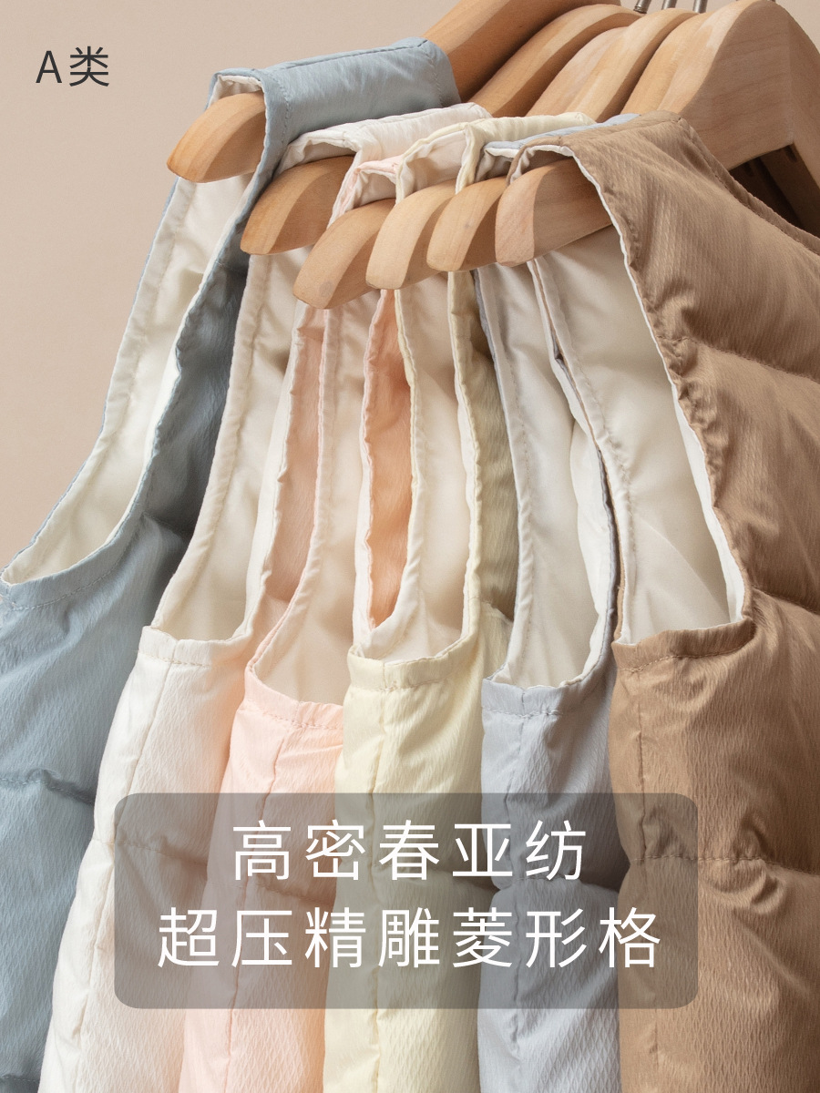 2024 New Children's down Vest 90 White Duck down Boys and Girls Ultra-Light Thickened Warm Vest Baby Waistcoat