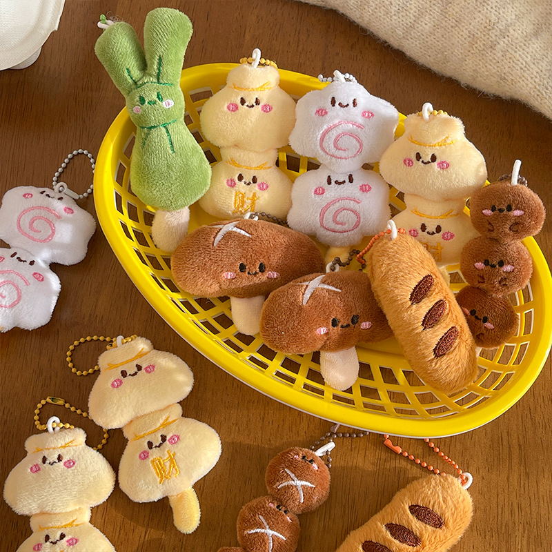 Oden Plush Toy Keychain Pendant Food Toy Decoration Restaurant Small Gift Plush Keychain Backpack Pendant Accessory