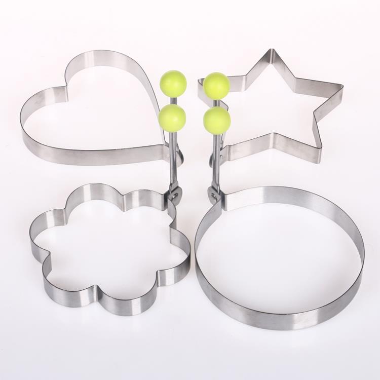 Stainless Steel Fried Egg Mold Artifact Home Breakfast Fried Egg Poached Egg Model Creative Love Round Fried Egg