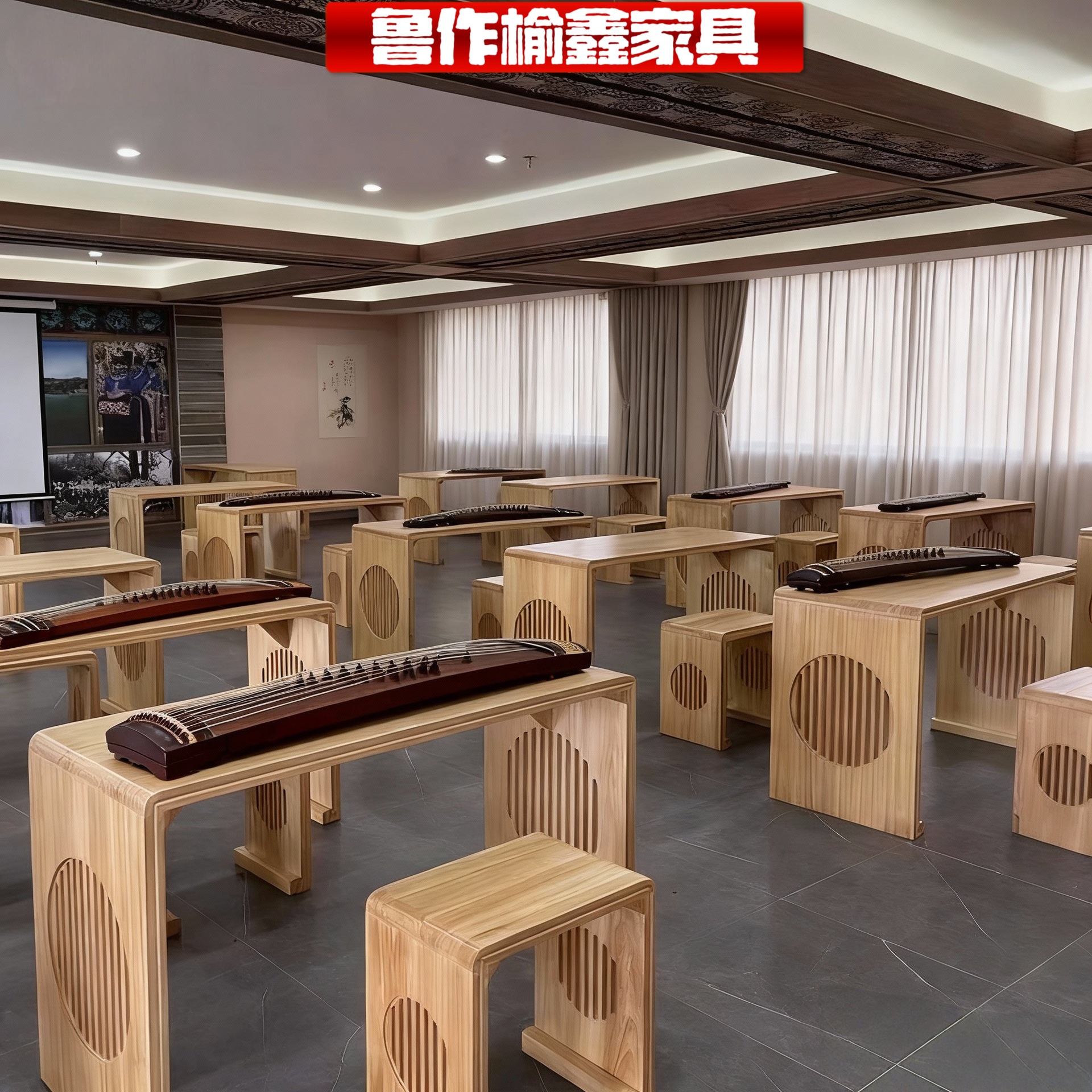 Новый китайский стиль, стол для гуцина из старого ясени, стол для каллиграфии, стол для китайских исследований, стол и стул для обучения студентов, стол для игры в го