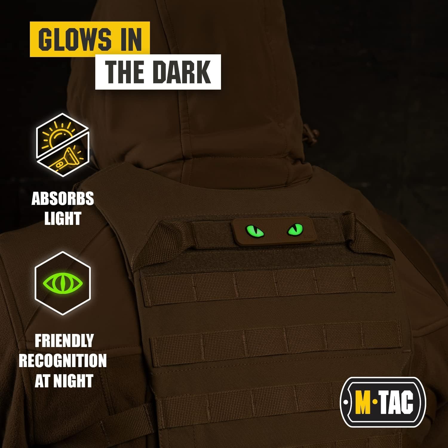 Spot Luminous Cat Eye Devil's Eye Little Monster Ir Reflective Morale Badge Velcro Armband Outdoor Bag with Stickers