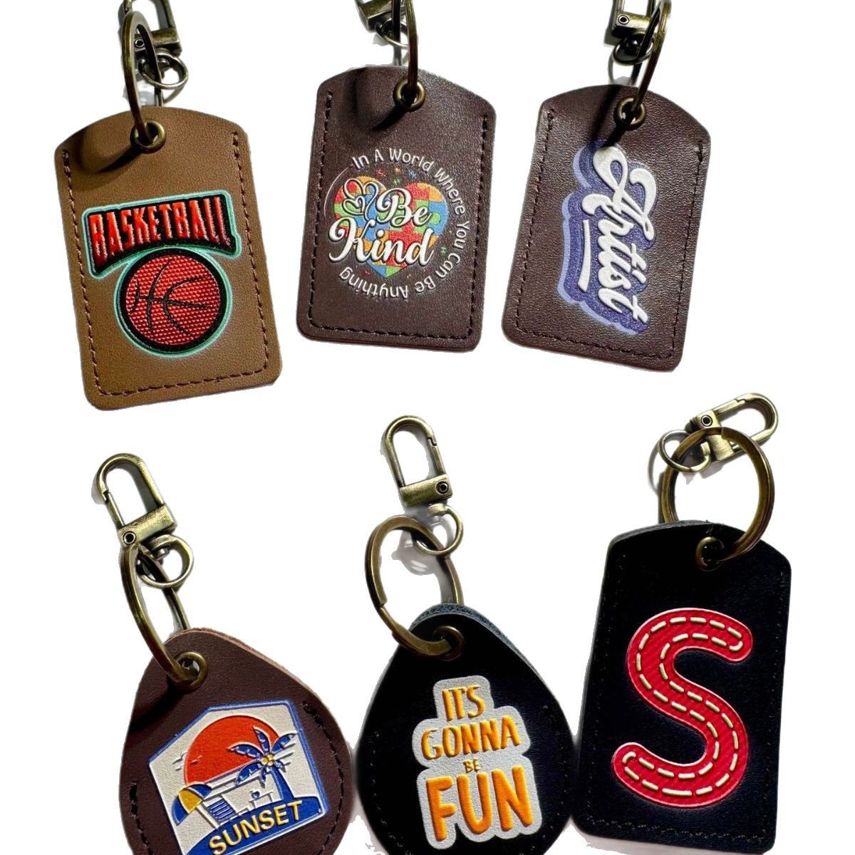 Backpack Pendant Decoration Leather Uv Printing Graphic Logo Color Printing Customization Factory Wholesale Flatbed Printing