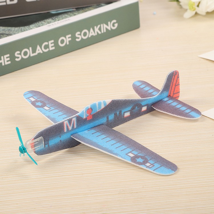Factory direct DIY handmade small production educational toys aircraft model hand-throwing glider foam aircraft gifts cross-border