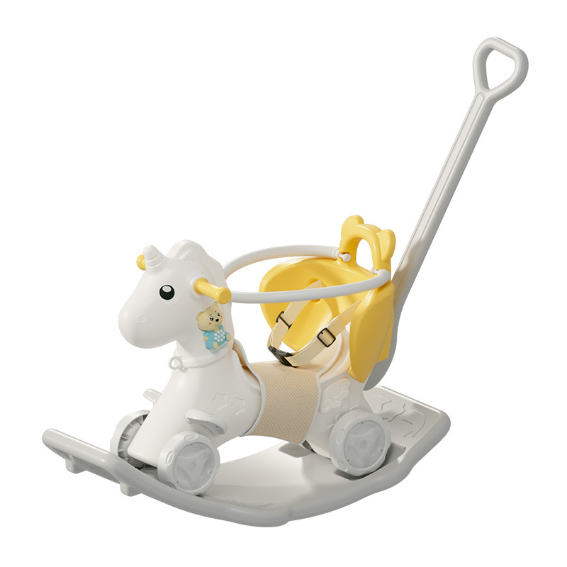 Trojan Horse Children's Rocking Horse Baby Multi-functional Baby Dual-use Toys Boys and Girls One Year Old Birthday Gift Rocking Horse
