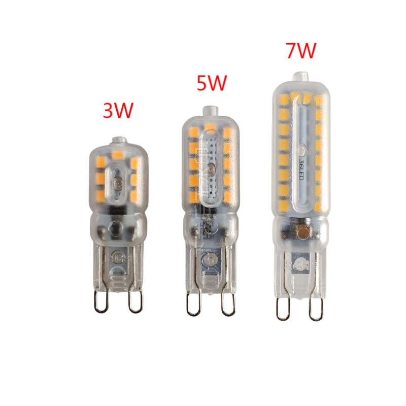 Светодиодная лампа G9, светодиодные бусины, диммируемая кукурузная лампа 110/220V, высокая яркость, пластиковый абажур, бесступенчатый супер яркий источник света