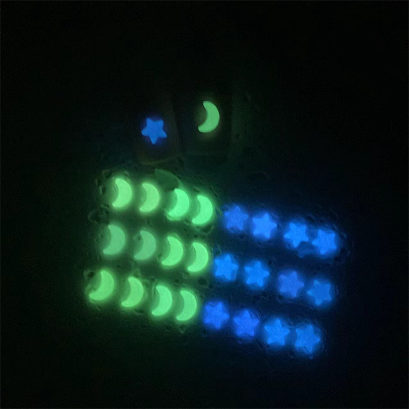 Internet Celebrity Nail Art Luminous Jewelry Stars Moon Five-Pointed Star Fluorescent Ice Transparent Nail Diamond Starry Sky Decoration DIY Accessories