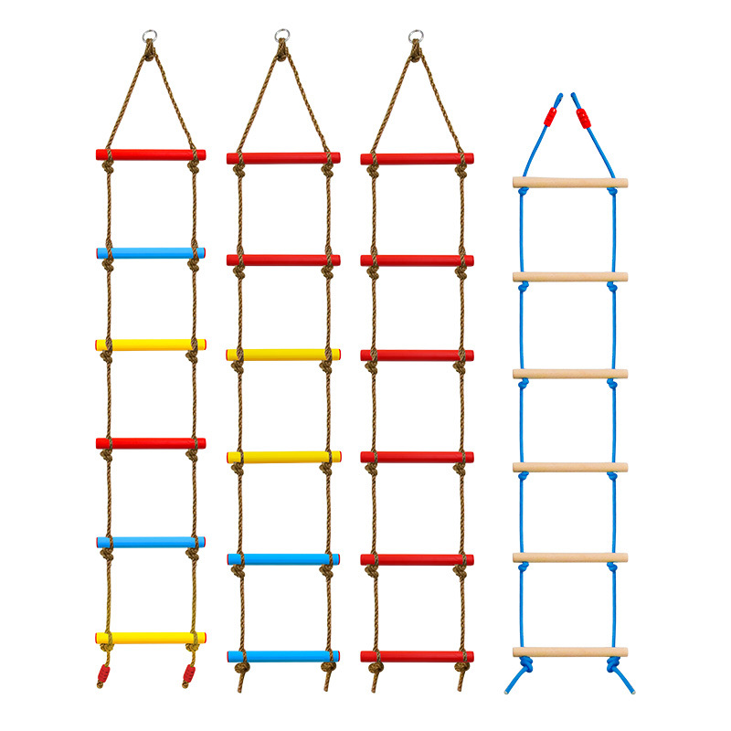 Amazon Children's Ladder Indoor and Outdoor Children's Ladder Walking Flat Belt Toy Plastic Wooden Soft Ladder Connection Belt