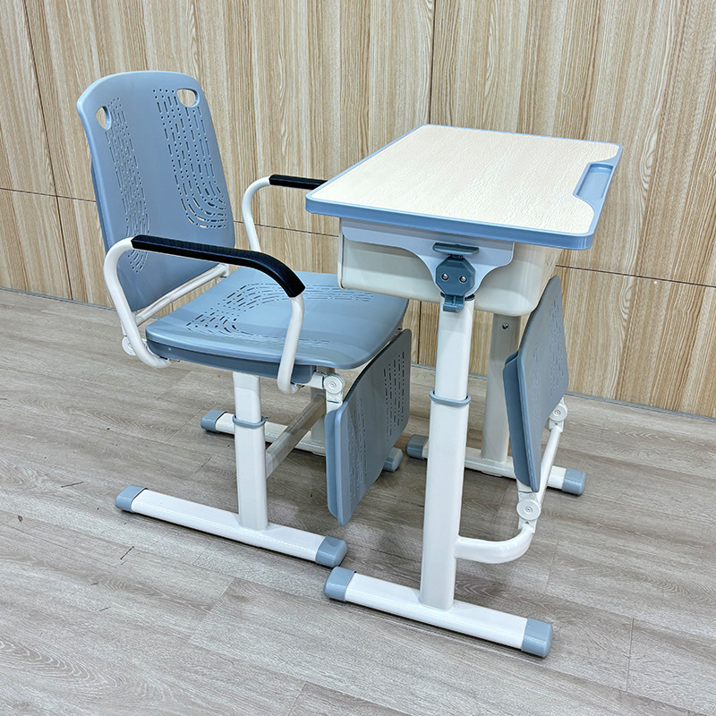 Factory Direct Sales Reclining School Student Desks and Chairs Multi-Functional Training Chair Freely Adjustable Height Study Table