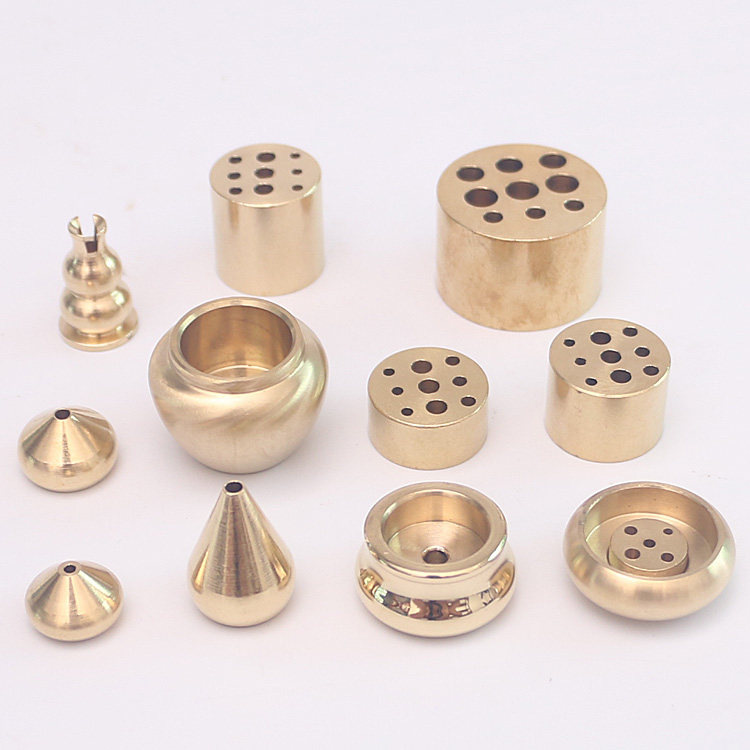 Incense Holder with Lotus Design, Nine-Hole Incense Stand, Gourd-Shaped Sandalwood Base, Incense Burner, Coil Incense Holder, Creative Copper Incense Holder