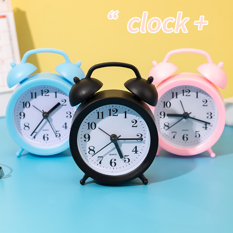 Cartoon Alarm Clock, Creative Bedroom, Living Room, Bedside Small Alarm Clock, Digital Plastic Clock, Student-Specific Decorative Small Table Clock