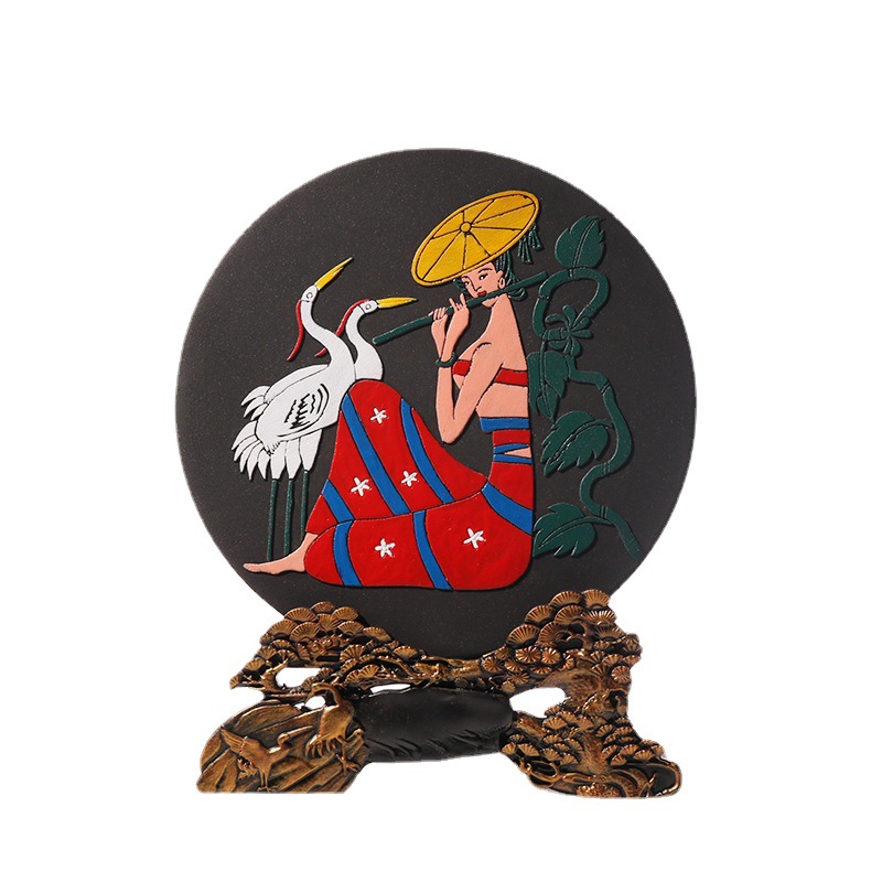 Creative Ornaments, Carbon Carving Crafts, Chinese Style Ethnic Style Girls' New House Decorations, Retro Home Furnishings