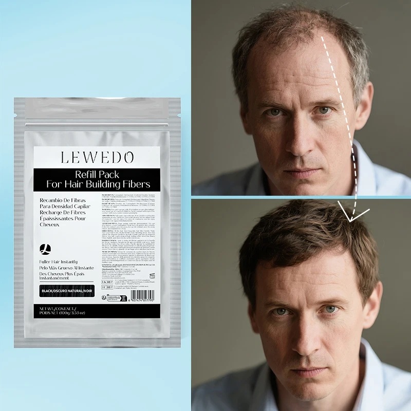 Hair Fiber Powder 100g Instant Hair Growth Fiber Supplement Bag Hair Loss Treatment Keratin Hair Building Fiber