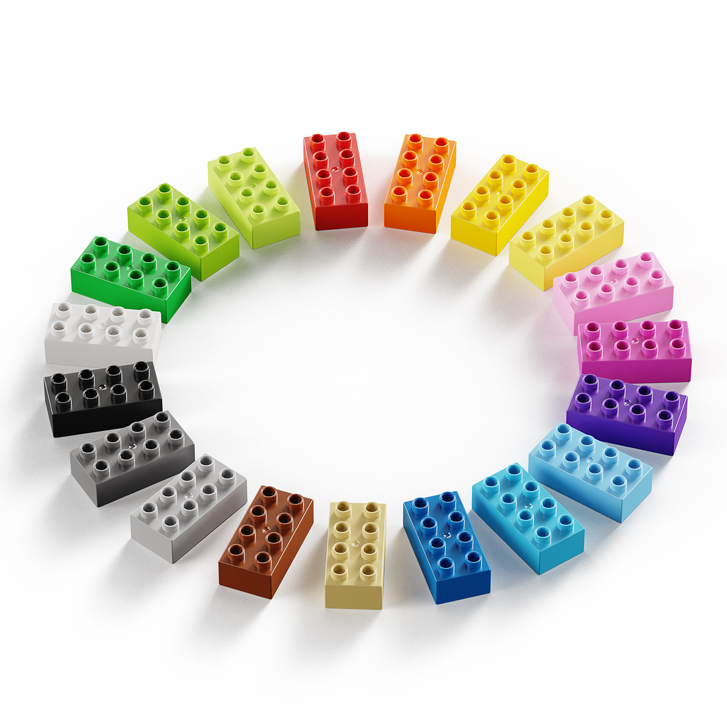 Large Particle Building Blocks 2X4 High 8-Hole Basic Bricks Parts Assembly DIY Accessories Solid Color Bulk by Weight Moc Construction