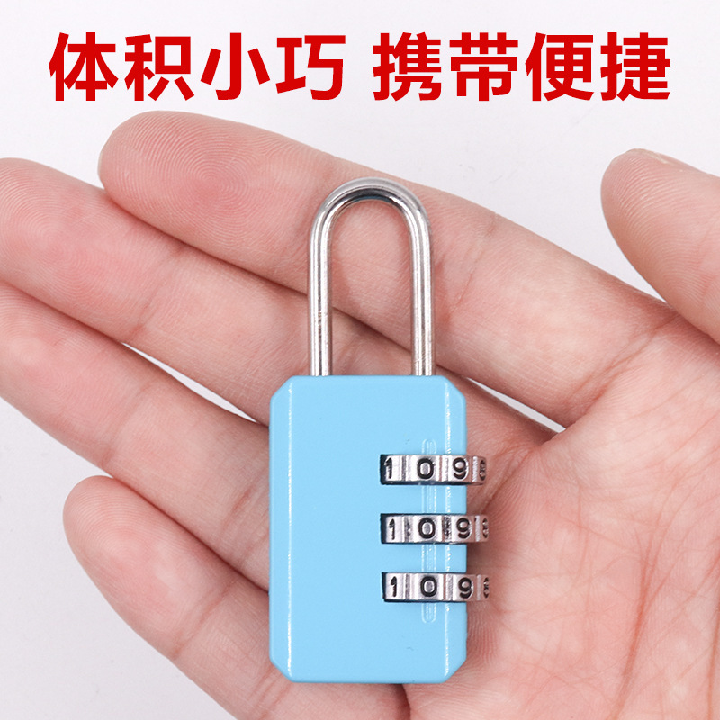 Zinc Alloy Cartoon Padlock School Bag Luggage Gym Wardrobe Door Password Lock 3-digit Luggage Password Padlock