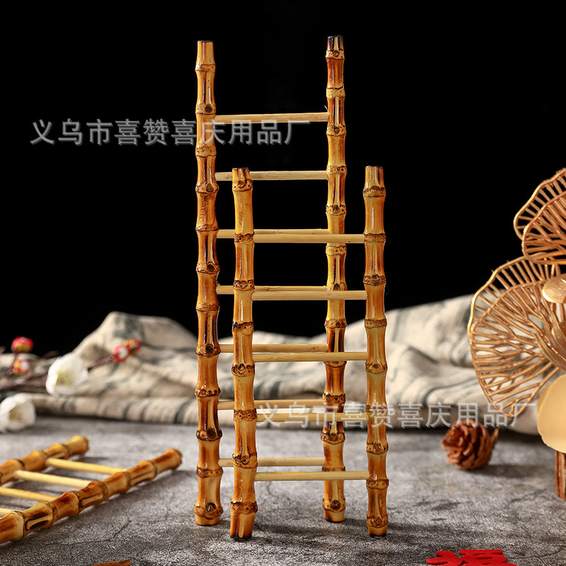 Мини лестница, бамбуковая, для декора