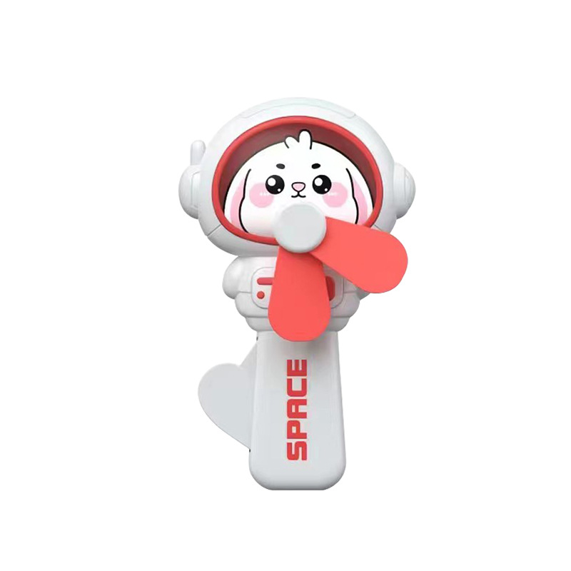 Children's hand pressure fan creative animal spaceman cross-border manual hand crank small fan toy gift fan wholesale