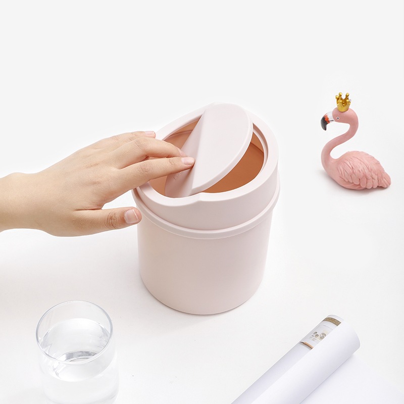 Desktop Trash Bin Mini Creative with Lid Home Office small size Bedside Bedroom Living Room Kitchen Garbage Sundries