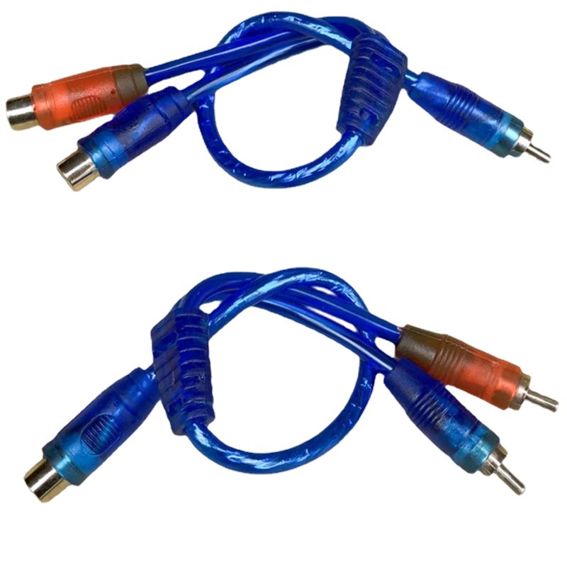 Car audio modified subwoofer one-two audio line one female two male amplifier modified conversion line one female two male