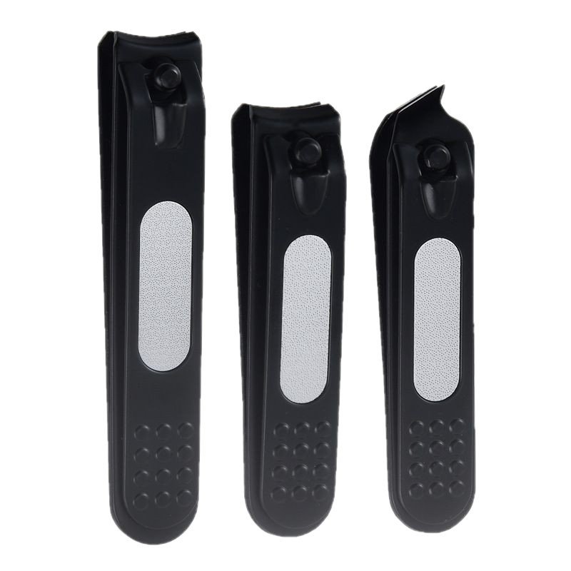 Swimming black carbon steel large medium and small single nail clippers three flat nail clippers oblique foot nail clippers home round tail