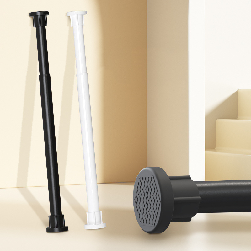 Без сверления, телескопический стержень для одежды, полка для туалета в ванной, стержень для душевых занавесок, стержень для штор, поддержка для гардероба в спальне