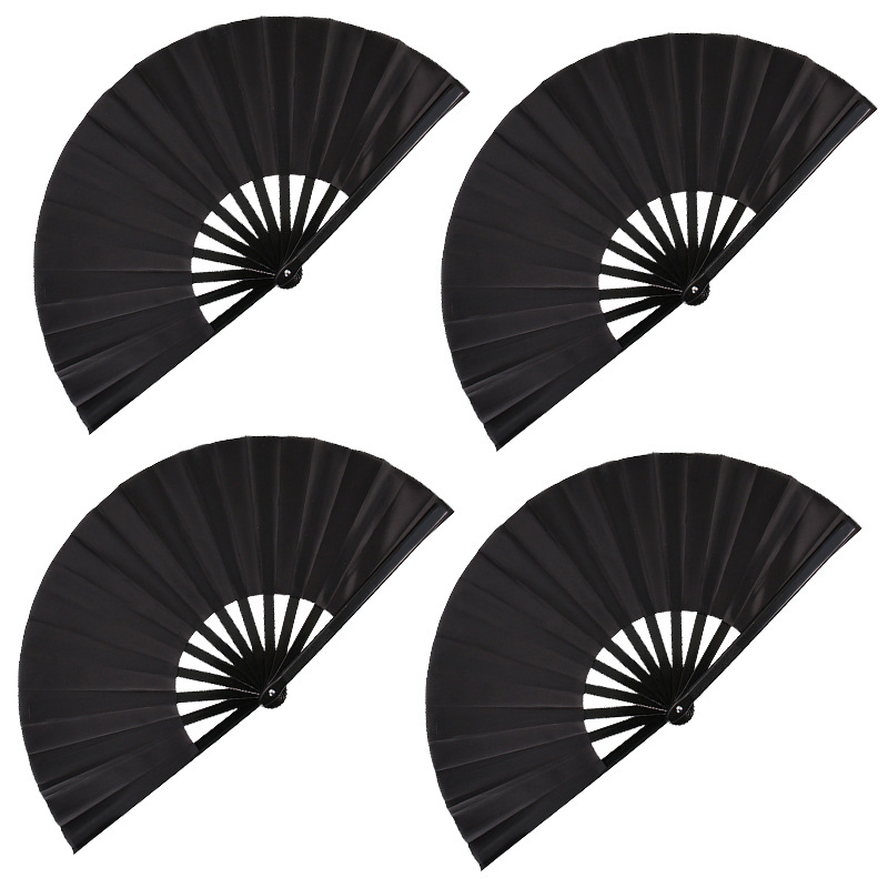 10 inch 8 inch plastic bone kung fu fan taiji fan solid color square dance fan fan factory wholesale martial arts fan