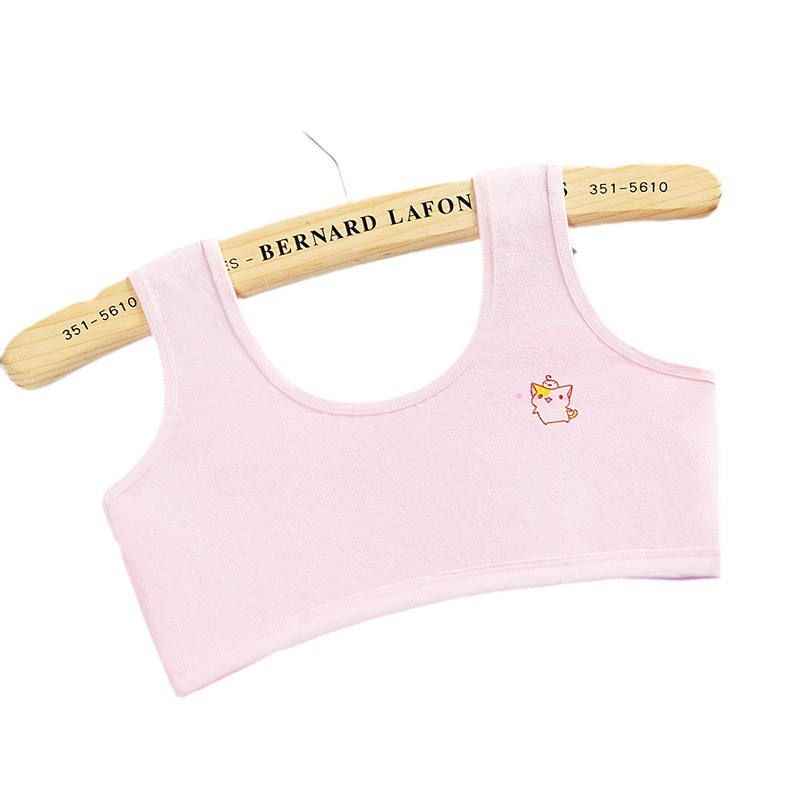 Developmental girls' underwear female student girl cotton four-color small vest young girl junior high school girl 8-9-12 years old