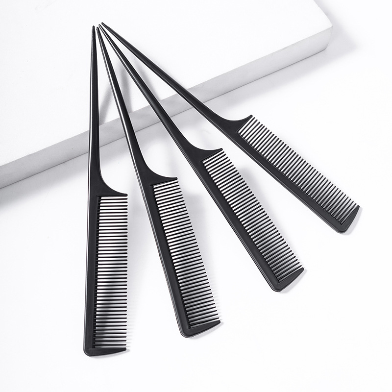 701A Manufacturer Wholesale Black Flat-Tooth Pointed Tail Comb, Daily Household Hair Smoothing Comb, Styling Special Hair Picking Comb