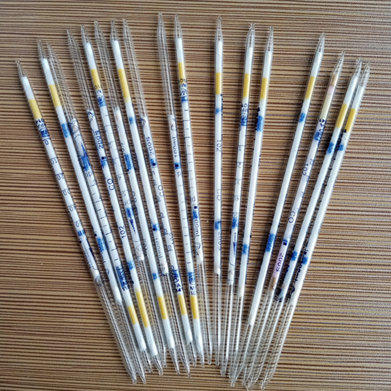 Трубка для обнаружения угарного газа длиннее трубки для обнаружения водорода. Микротрубка для шахт может обнаруживать несколько газов