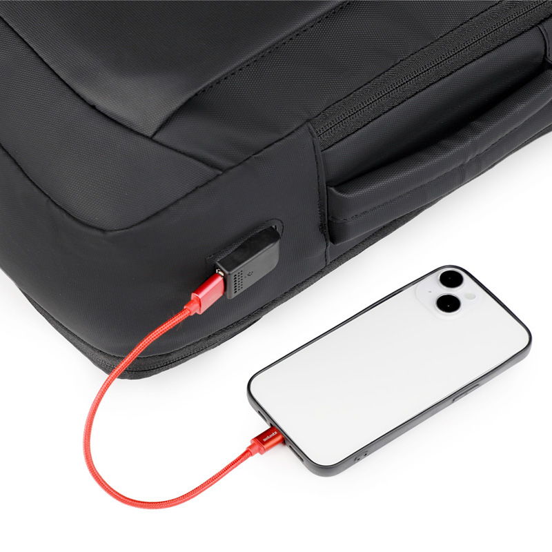 New Commuter Business Backpack Men's High-end Flat Shoulder Bag Men's Simple Large Capacity Film Backpack