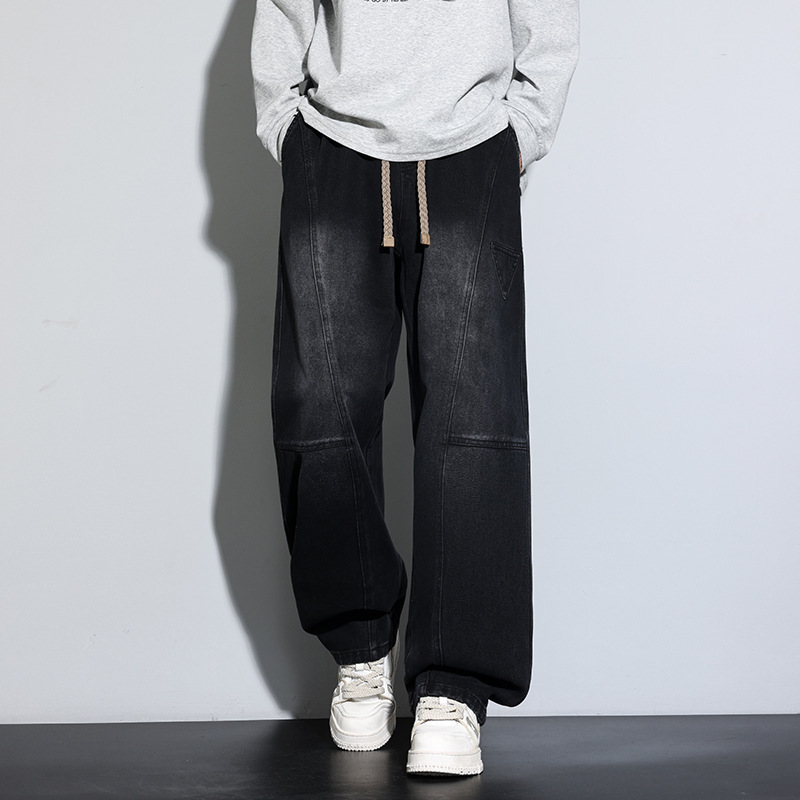 Jyf-M8825 Американские джинсы, свободные брюки для мужчин, новые осенние прямые брюки