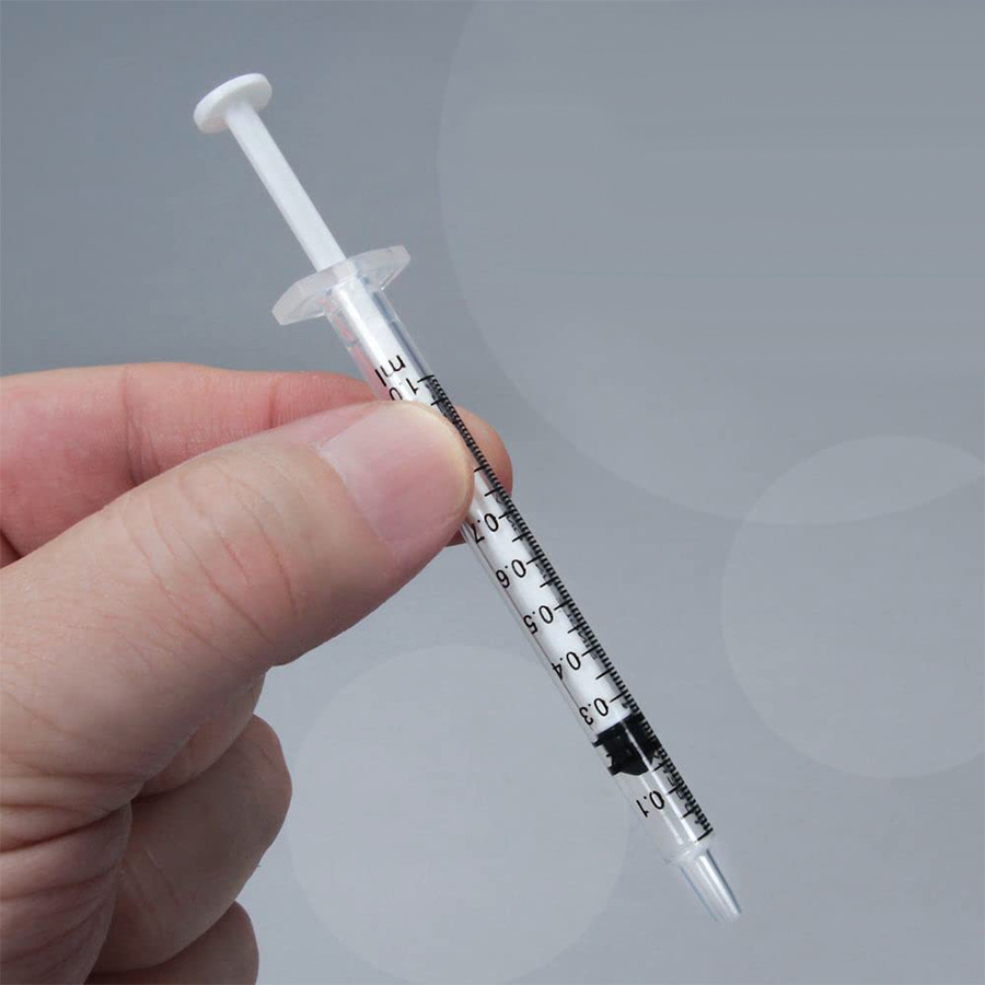 Cross-border in stock disposable veterinary syringe small size straight plastic needle tube industrial rubber stopper syringe with needle