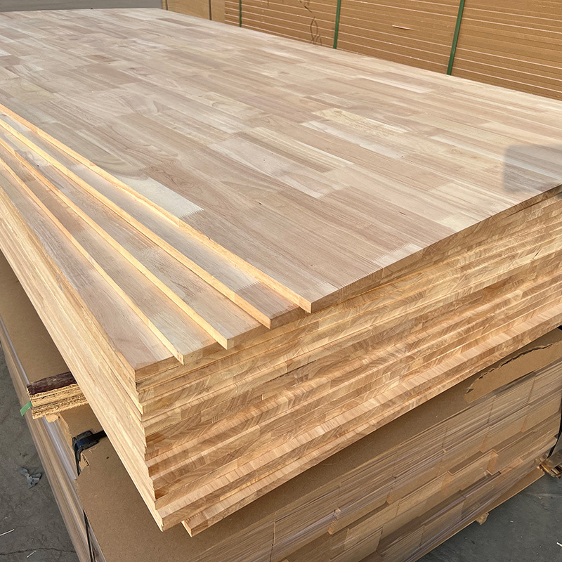 Solid Wood Board Wholesale Rubber Wood Industrial Furniture Board Multi-Layer Wood Board Multi-Size Finger Joint Thickened Wood Board