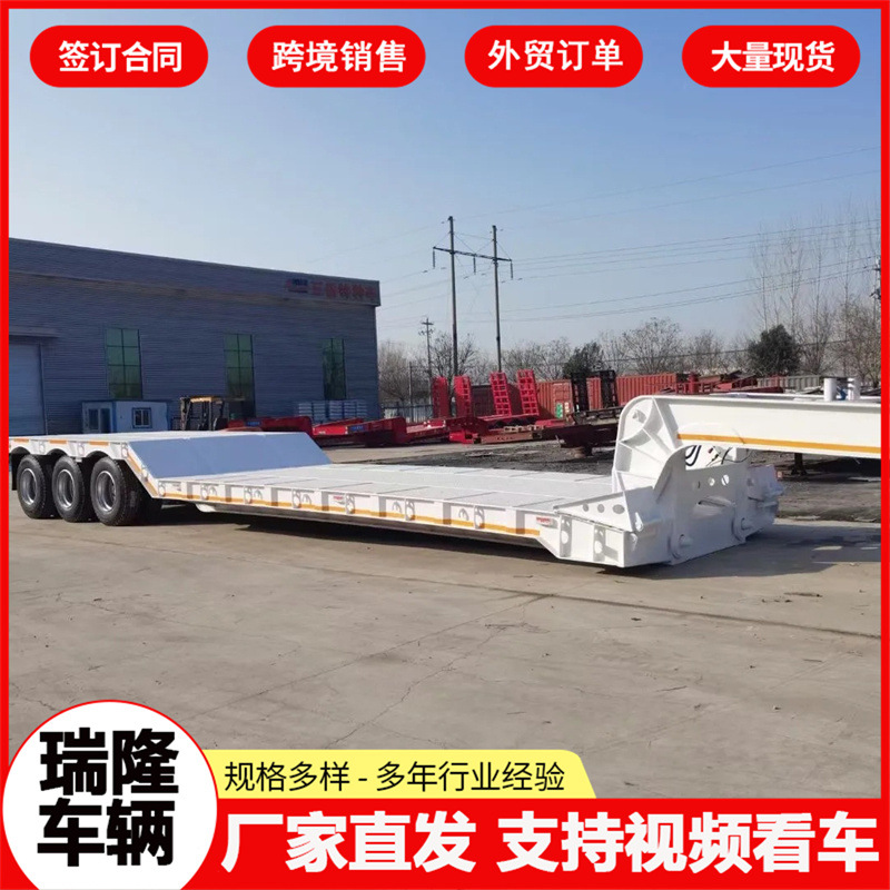 13м легкий низкорамный полуприцеп тяжелый низкорамный полуприцеп для транспортировки строительной техники