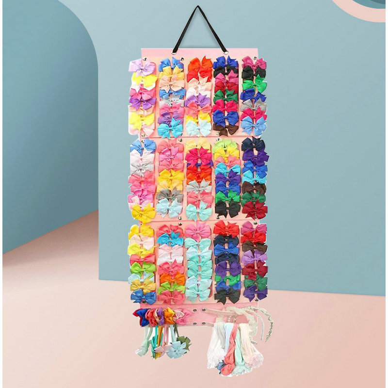 Simple New Headwear Portable Pendant Children's Headwear Wall-mounted Storage Bag Pendant Hair Band Hairpin Decorative Hanging Bag
