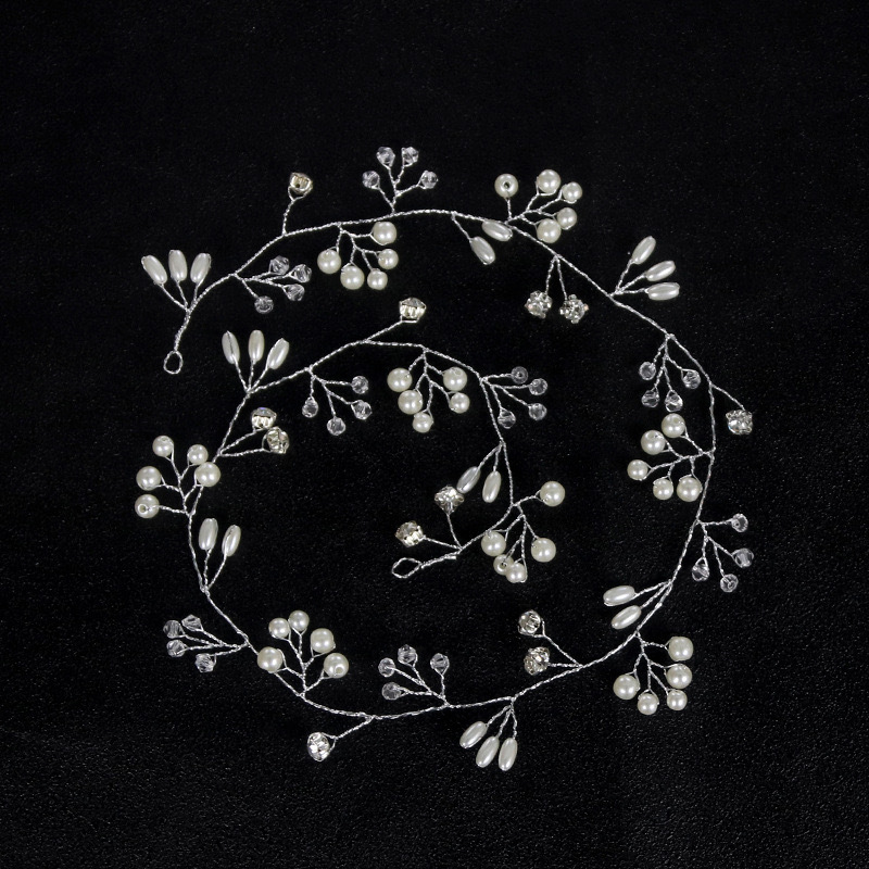 European and American Cross-border Bridal Hair Crown Handmade Headwear Crystal Hair Band Accessories