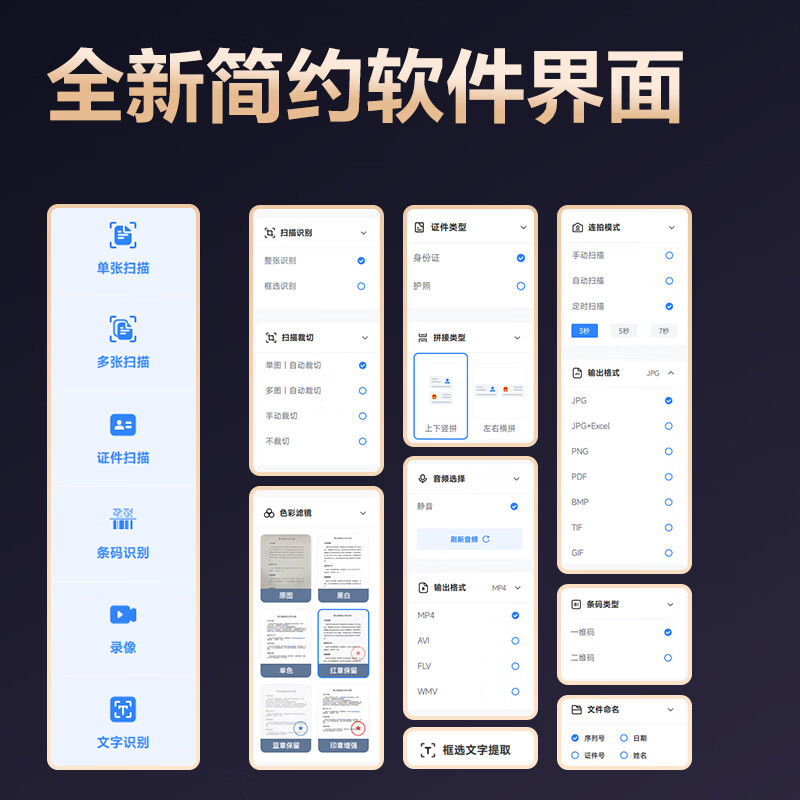 Deli GK600 Scanner 10 million Pixel High Photograph OCR Converts PDF to Generate Deli A4 High Photograph