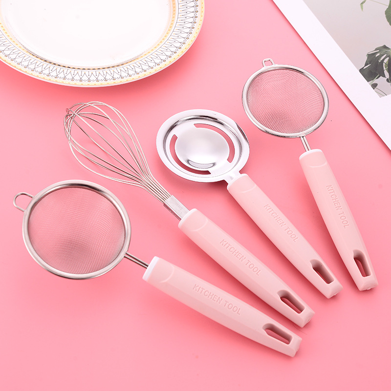 Baby food supplement tool stainless steel egg white egg yolk separator steamed egg beater filter colander baking set