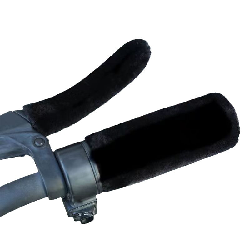 Electric car plush handle cover autumn and winter battery car motorcycle three-wheeled shed car universal warm non-slip protective cover