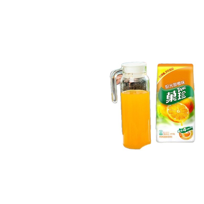 Guozhen 1kg Fruit Juice Powder Solid Beverage Granules Kraft Guozhen Sunshine Sweet Orange Flavor Fruit Vitamin C Orange Juice Powder Commercial Use