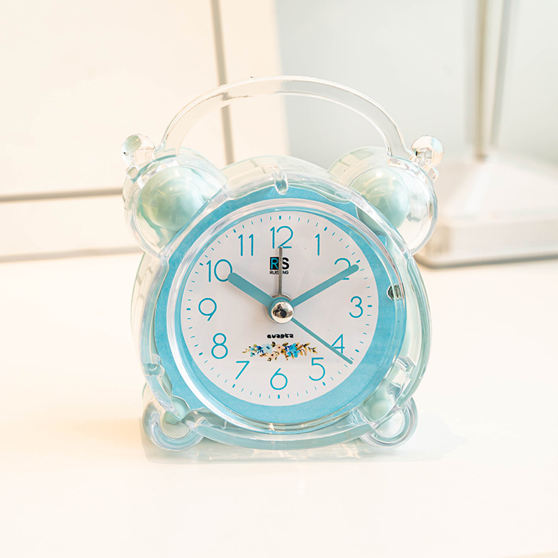 Manufacturer Sells Crystal Alarm Clock Silent Student Creative DIY Simple Cartoon Kidsren's Digital Small Alarm Clock Alarm Clock