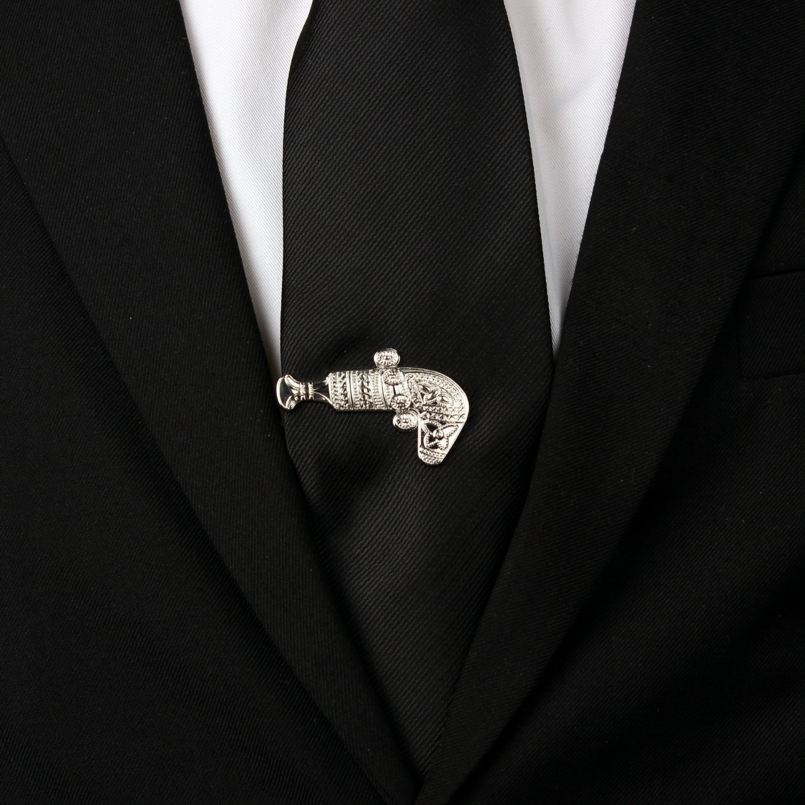 Simple Men's Tie Clip New Top-grade Pistol Style Clip Tie Accessories Cross-border All-match Vintage